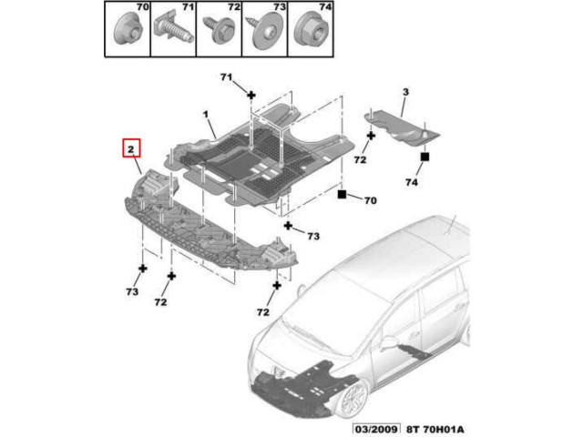 Защита бампера переднего 9686646580, 7013GQ Peugeot 5008 Защита бампера переднего 9686646580, 7013GQ Peugeot 5008